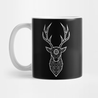 Geometric Deer - White Lines Mug